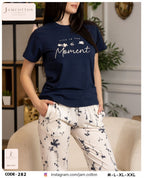 Live in the Moment Tee and Floral Pants Pajama Set