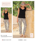 Lace-Trim Tank and Zebra Print Pants Pajama Set