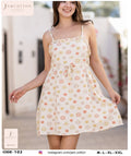 Sun Print Ruffle-Trim Tie-Waist Nightdress