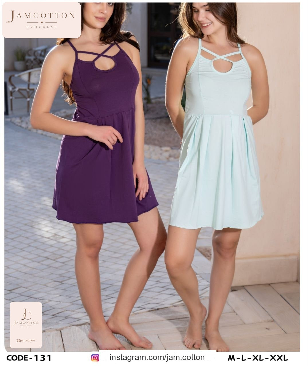 Criss-Cross Keyhole Pleated Mini Nightdress
