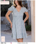 Floral Wrap-Front Flutter-Sleeve Nightdress